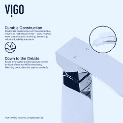 VIGO Sheer Black Glass Vessel Bathroom Sink Set With Duris Vessel Faucet In  Chrome